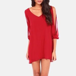 Lulu’s Red Shift Dress M